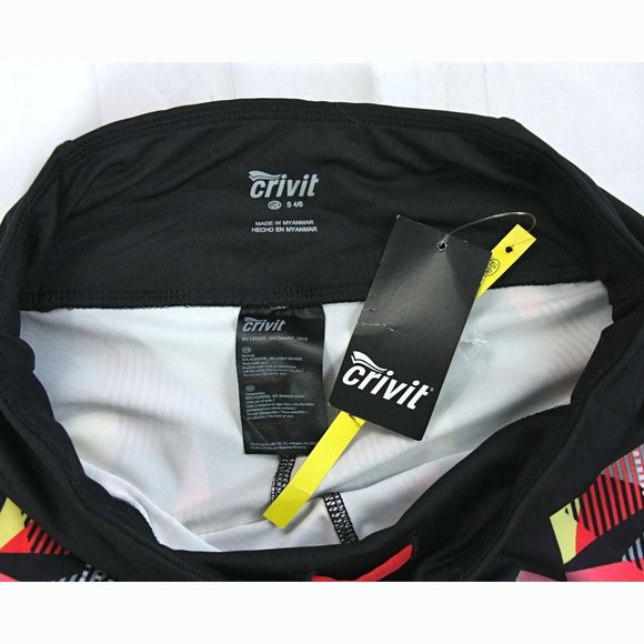 NEW Crivit Workout Athletic Active Leggings Pants Stretch Bright Abstract - Sm - Picture 4 of 7